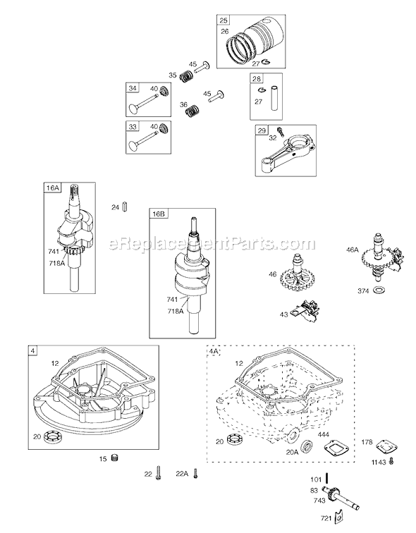 Page B Diagram and Parts List for 9C900SERIES  Briggs and Stratton Engine